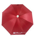 2020 Fashion red automatic stick promotional advertising logo no drip cathcer umbrella with plastic cover